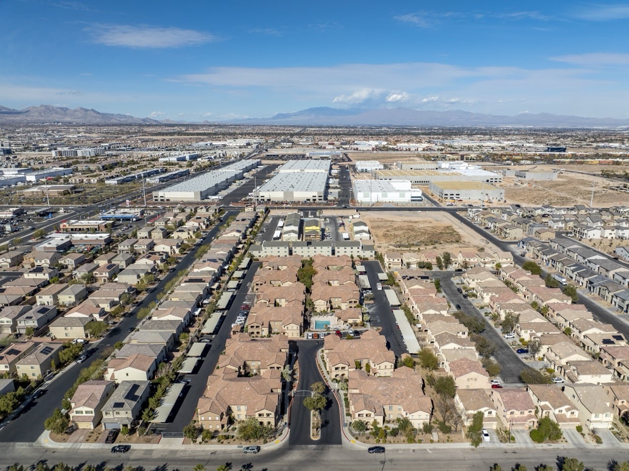 Southwest Las Vegas aerial view near the Durango corridor